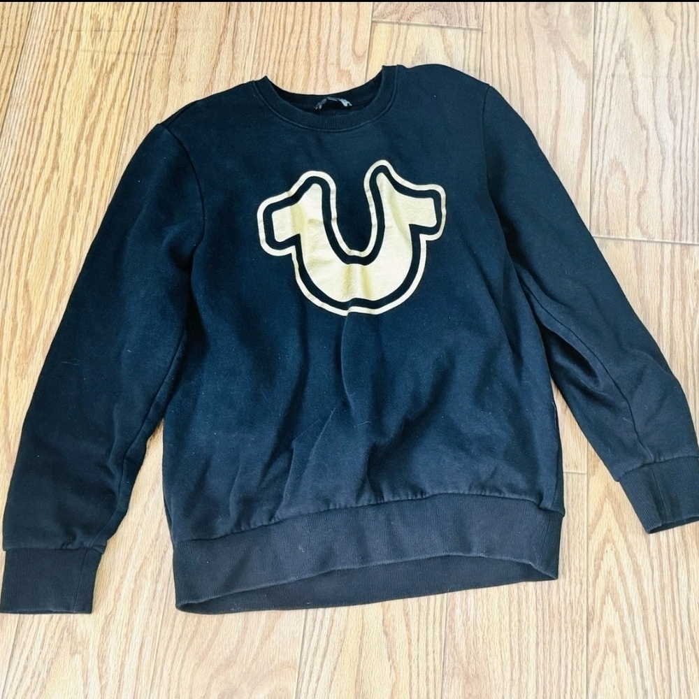 Black Sweater with Gold Logo